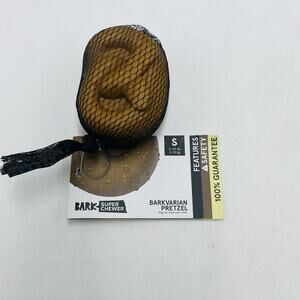 Bark Box S Barkvarian Pretzel Super Chewer Bounce Squeaker Cheese Scent New